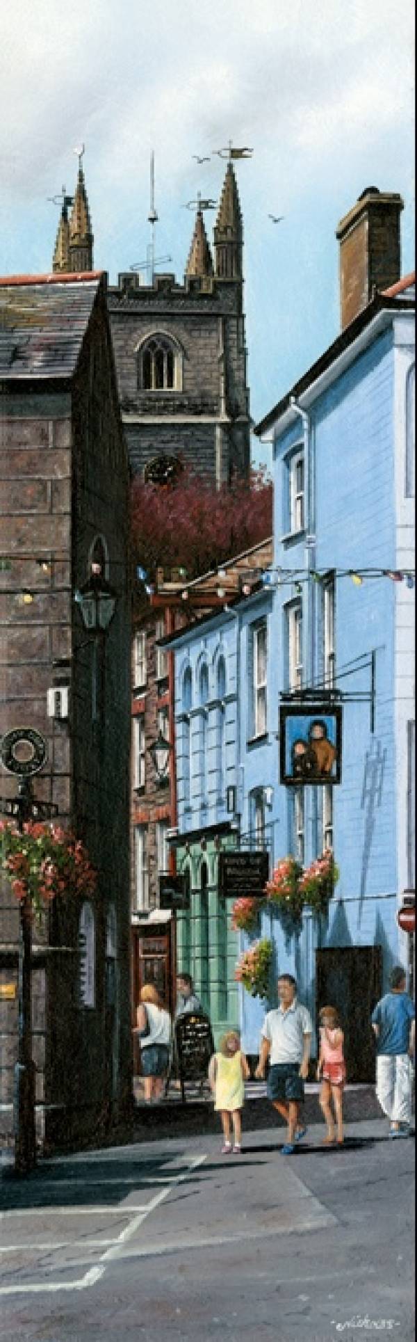 - a , Print by Nicholas Smith, measuring 25 x 8 cm (H x W) framed at 38 x 19 cm £28